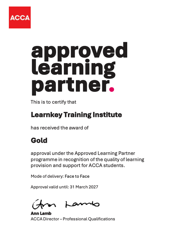 Learn Key Institute Renews ACCA Gold Status & Launches 2026 ACCA Intakes